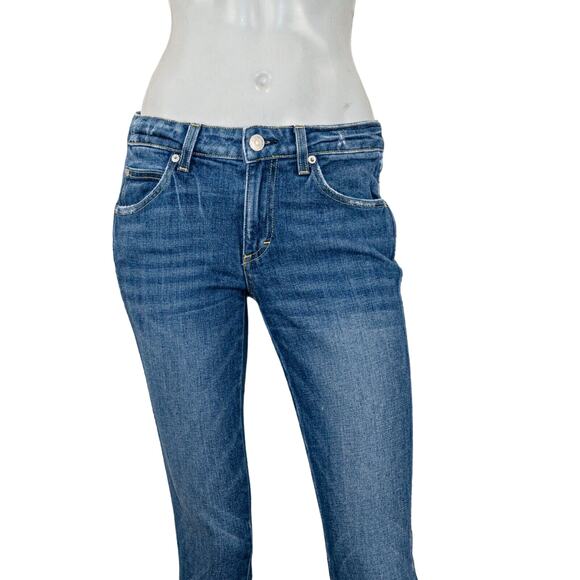 AMO Denim Twist Mariner Cropped skinny Jeans blue wash size 27 - Picture 8 of 10